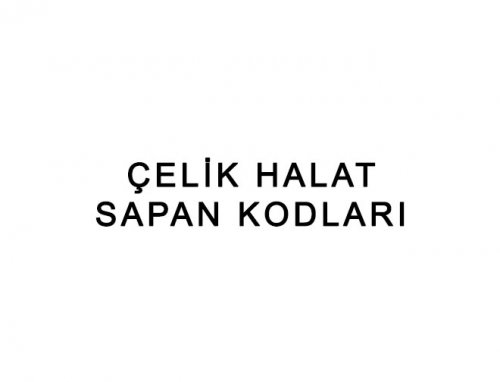 Çelik Halat Pres Baskılı Sapan Kodları